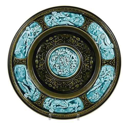 Schütz Majolica Glazed Porcelain Zodiac Charger 