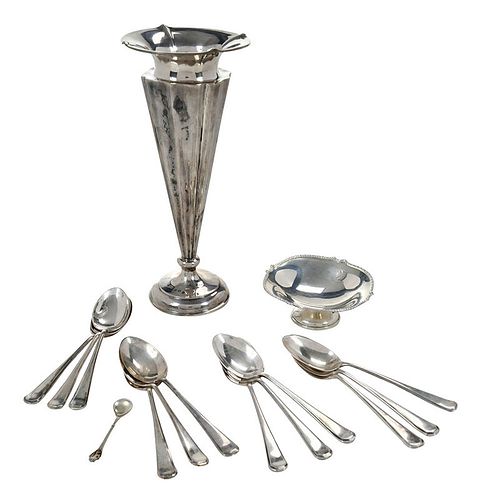 15 English Silver Table Items