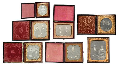 Seven Assorted Daguerreotypes