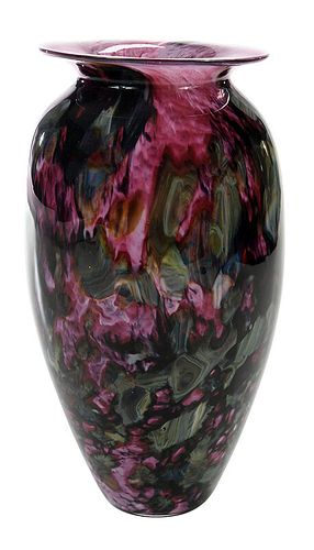 Robert Eickholdt Hand Blown Glass Vase