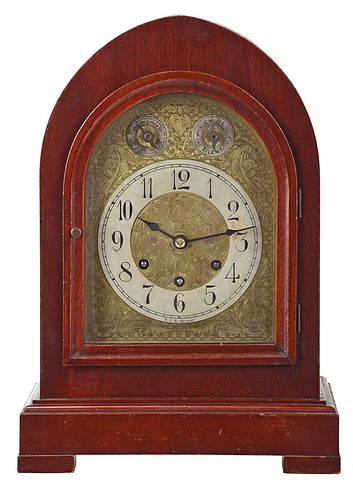 Gustav Becker Mahogany Beehive Mantel Clock