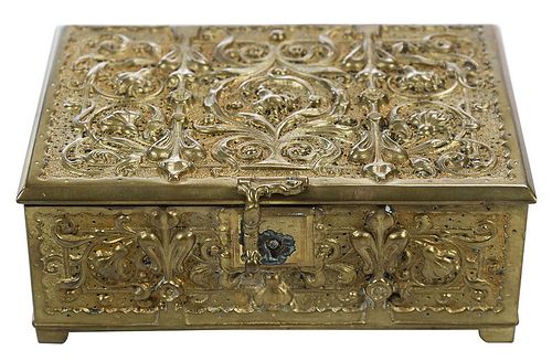 Erhard & Söhne Gilt Bronze Jewelry Box
