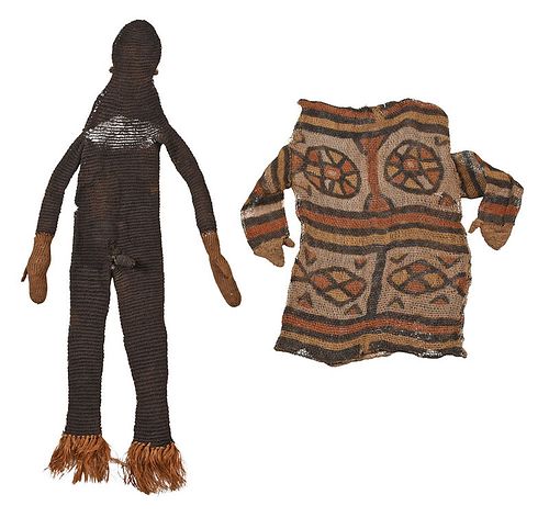 Two West African Woven Fiber Ceremonial Suits