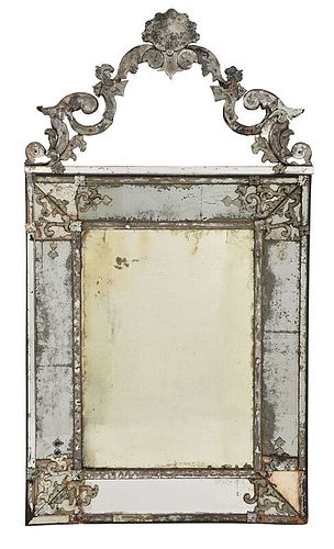 Large Venetian Mirror Framed Mirror