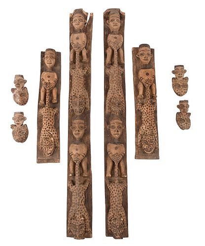 Eight West African Carved Architectural Elements
