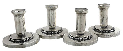 Set of Four Mexican Sterling Candlesticks