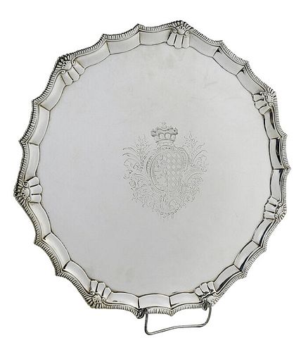 George III English Silver Tray