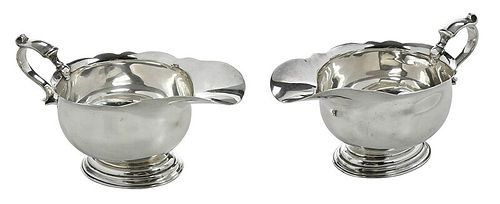 Pair of Small English Silver Sauce Boats