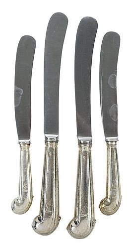 Twenty-Four Early English Silver Knives