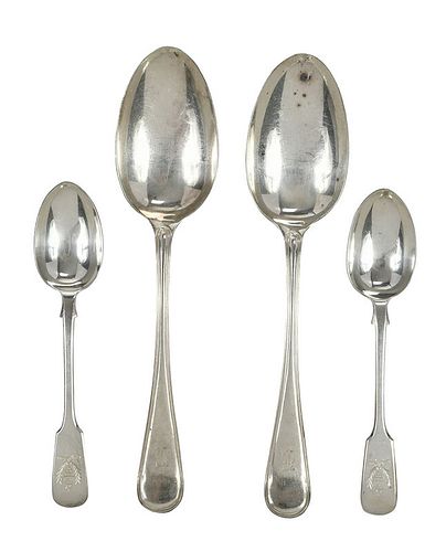 Nineteen George III English Silver Spoons