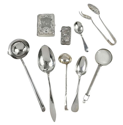 Nine Small Sterling Items