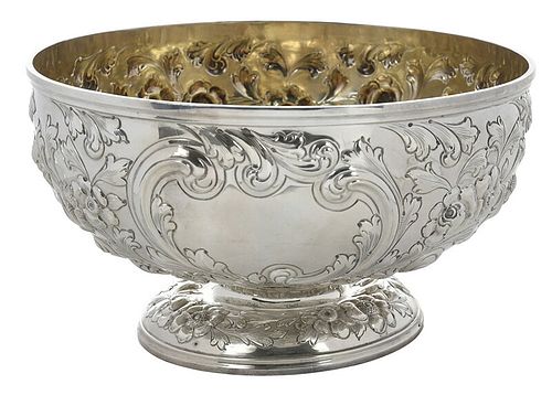Sterling Repousse Footed Bowl