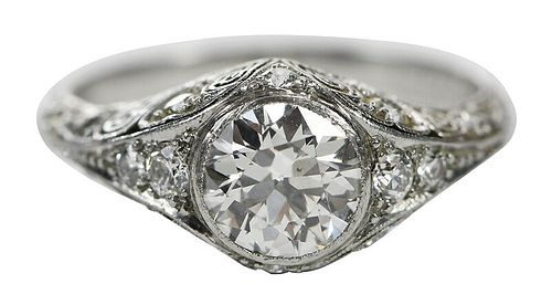 J.E. Caldwell & Co. Platinum Diamond Ring