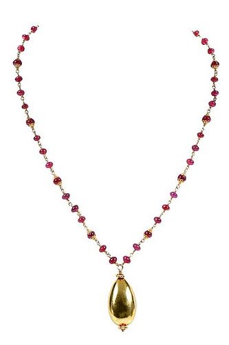 Gold and Ruby Necklace 
