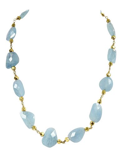 18kt. Aquamarine Necklace 