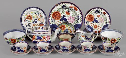 Collection of Gaudy Dutch porcelain in the singl
