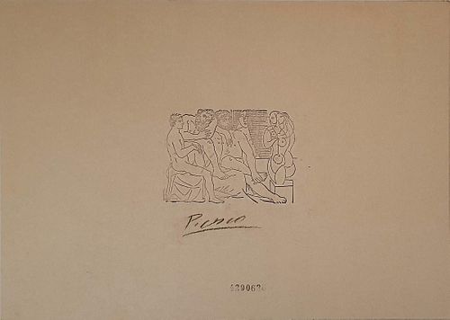 Escultores y modelos, A PICASSO ETCHING PRINT, Signed