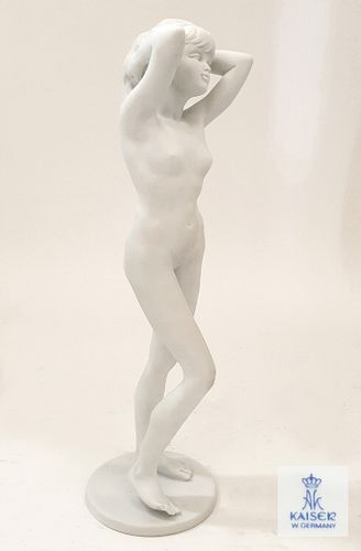 Nude Standing, German Kaiser Porcelain Figurine, Signed
