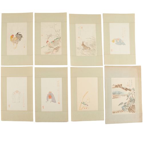 Chinese decorated letter papers, incl. Qi Baishi