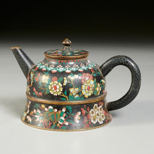 Chinese Cloisonne lidded teapot