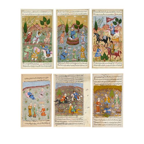 Indo-Persian School, (6) paintings