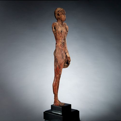 Large Egyptian wooden figure, Middle Kingdom
