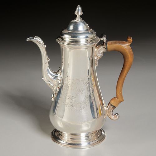 George II silver coffee pot, Thomas Moore II