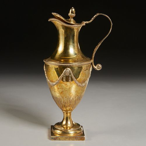 George III gilt silver pitcher, John Carter II