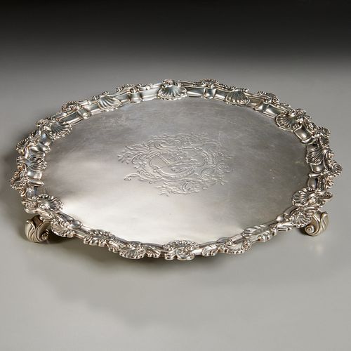 George II silver salver, Richard Rugg