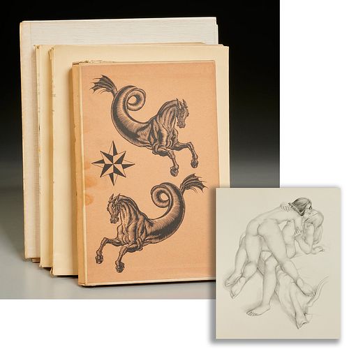 (4) French vols., erotic illustrations