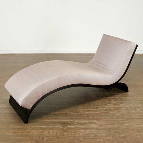 Modernist upholstered contour chaise longue