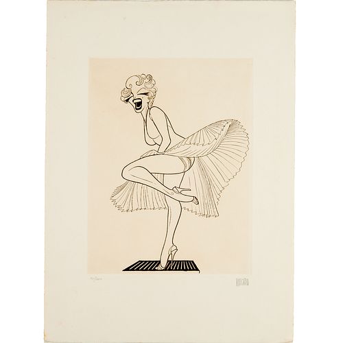 Al Hirschfeld, Marilyn Monroe, signed