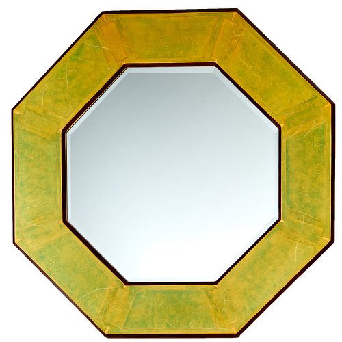 Isabel O'Neill, faux shagreen octoganal mirror