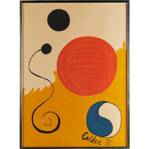 Alexander Calder, color lithograph, 1971