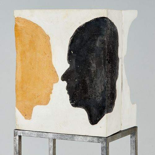 Roy Adzak, plaster and pigment sculpture, c. 1967