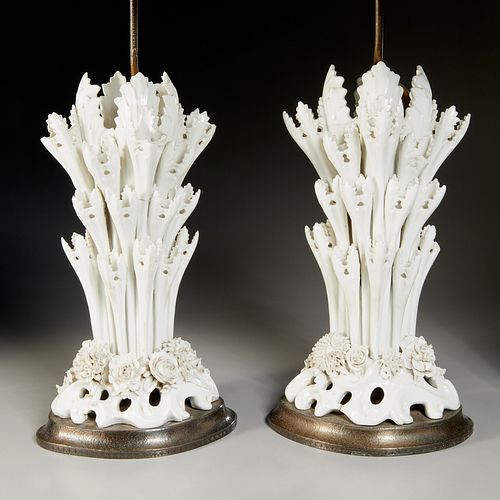 Pair Chinese porcelain vases converted to lamps