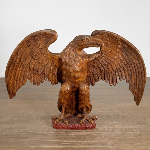 Monumental antique giltwood Eagle, Parish-Hadley