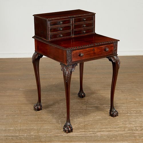 Unusual George III mahogany faux-front lady's desk
