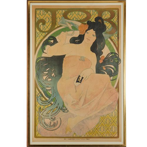 Alphonse Mucha (after), color lithograph, 1898