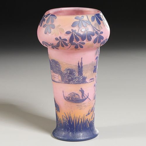 DeVez, cameo landscape vase