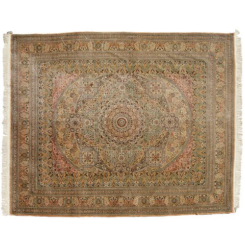 Fine Persian silk carpet