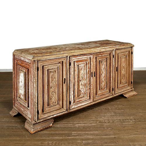 Continental Baroque style painted credenza