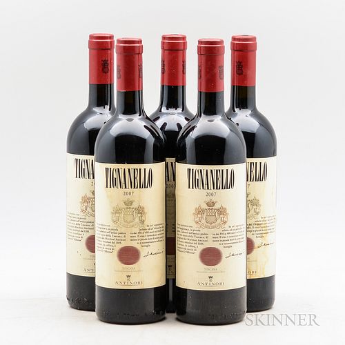 Antinori Tignanello 2007, 5 bottles
