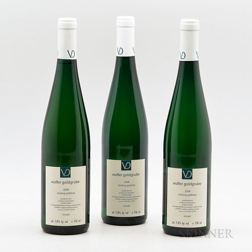 Vollenweider Wolfer Goldgrube Riesling Spatlese 2008, 3 bottles