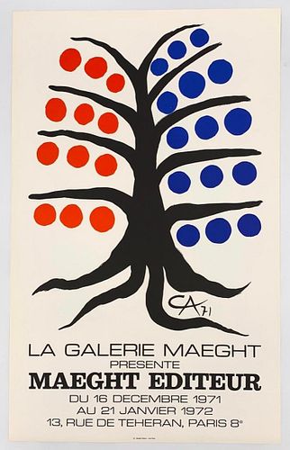 Alexander Calder Lithograph, "Maeght Editeur"