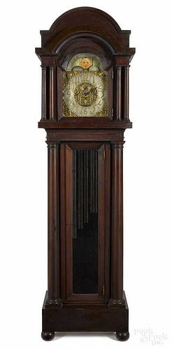 Hershede mahogany tall case clock, ca. 1910, wi