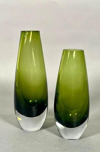 Two Modernist Glass Vases