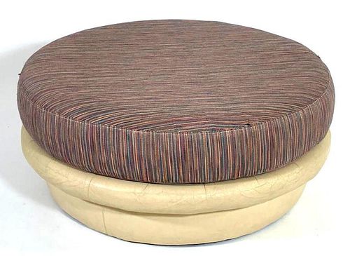 Thayer Coggin Upholstered Round Ottoman