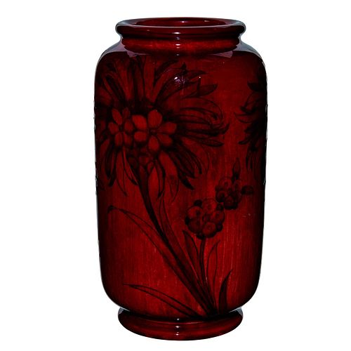 Large Moorcroft Floral Vase, Cornflower Pattern