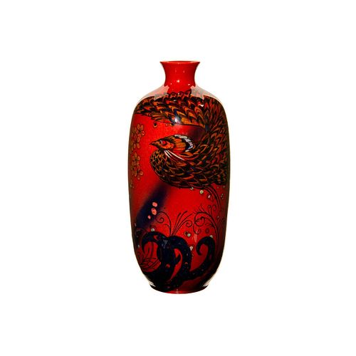 Royal Doulton Sung Flambe Vase, Firebird